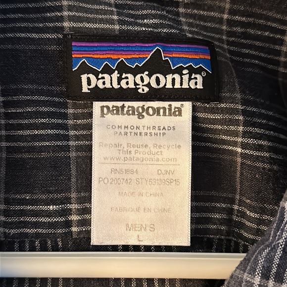 Men’s Patagonia hemp/cotton blend button down shirt in EUC - Picture 3 of 9